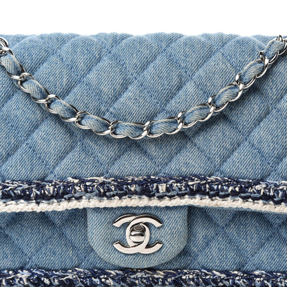 Chanel Denim Braided Medium Flap Bag Light Blue 11 of 11