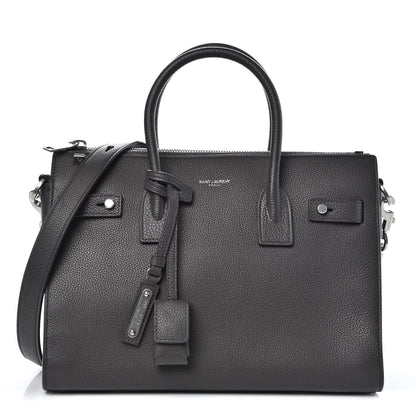 Saint Laurent Grained Calfskin Baby Supple Sac De Jour Asphalt 1 of 10