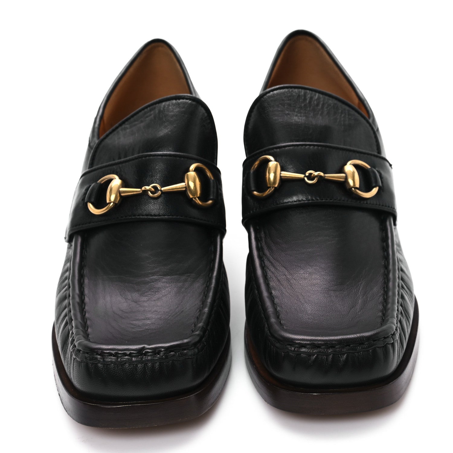 Gucci Malaga Kid Horsebit Loafer Pumps 40 Black 3 of 10