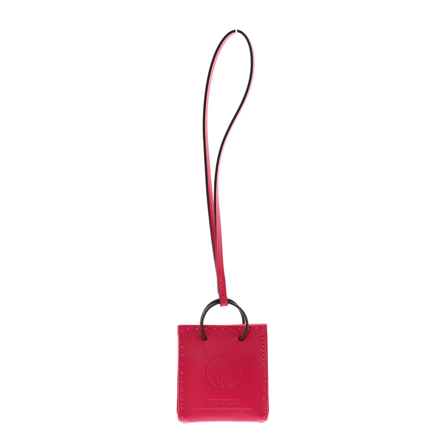 Milo Lambskin Swift Shopping Bag Charm Rose Mexico
