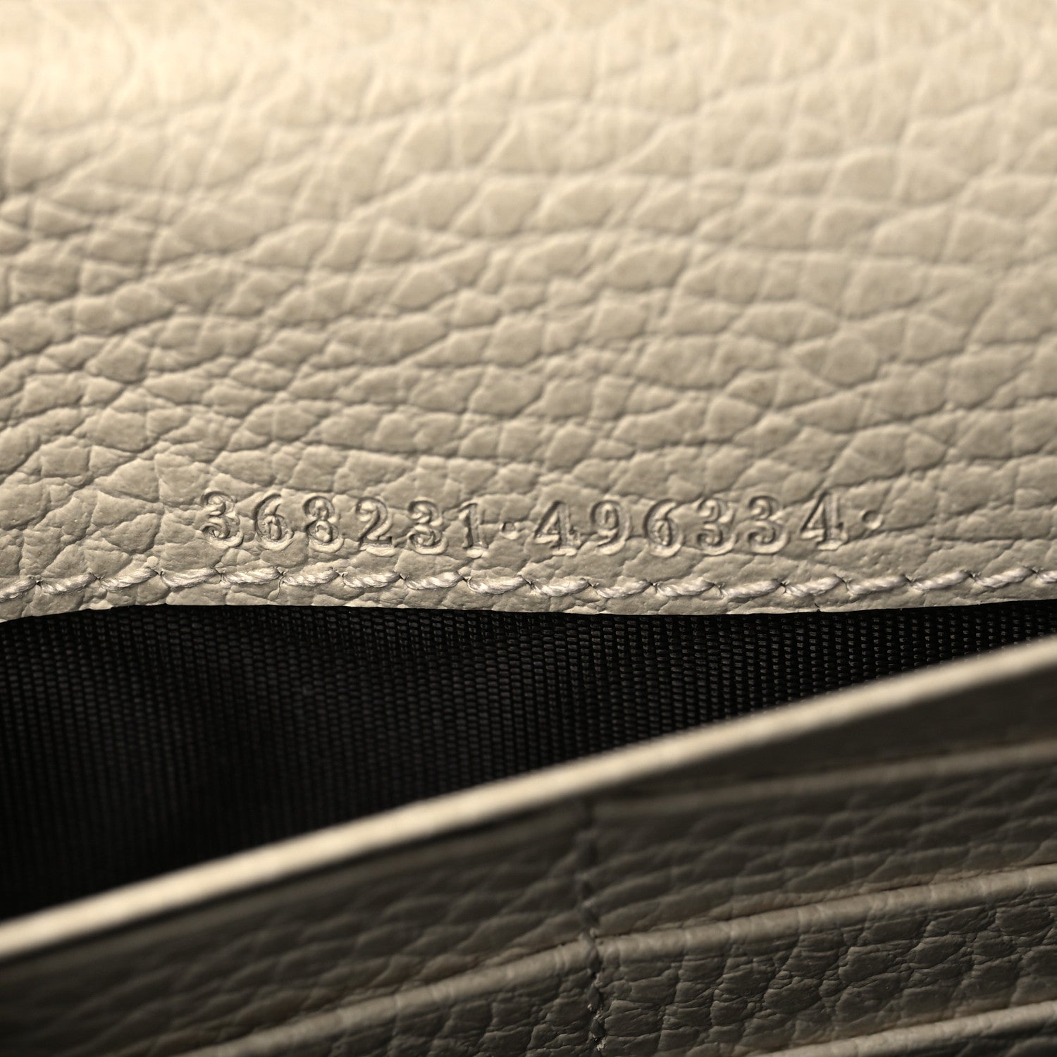 Gucci Dollar Calfskin Mini Swing Wallet Bag Mystic White 7 of 9
