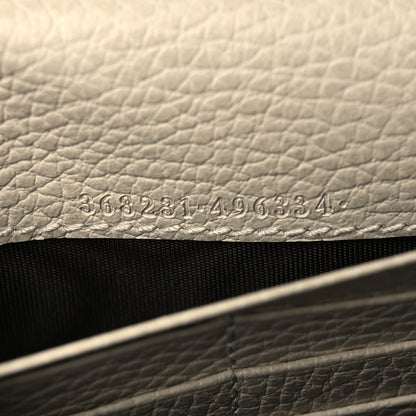 Gucci Dollar Calfskin Mini Swing Wallet Bag Mystic White 7 of 9