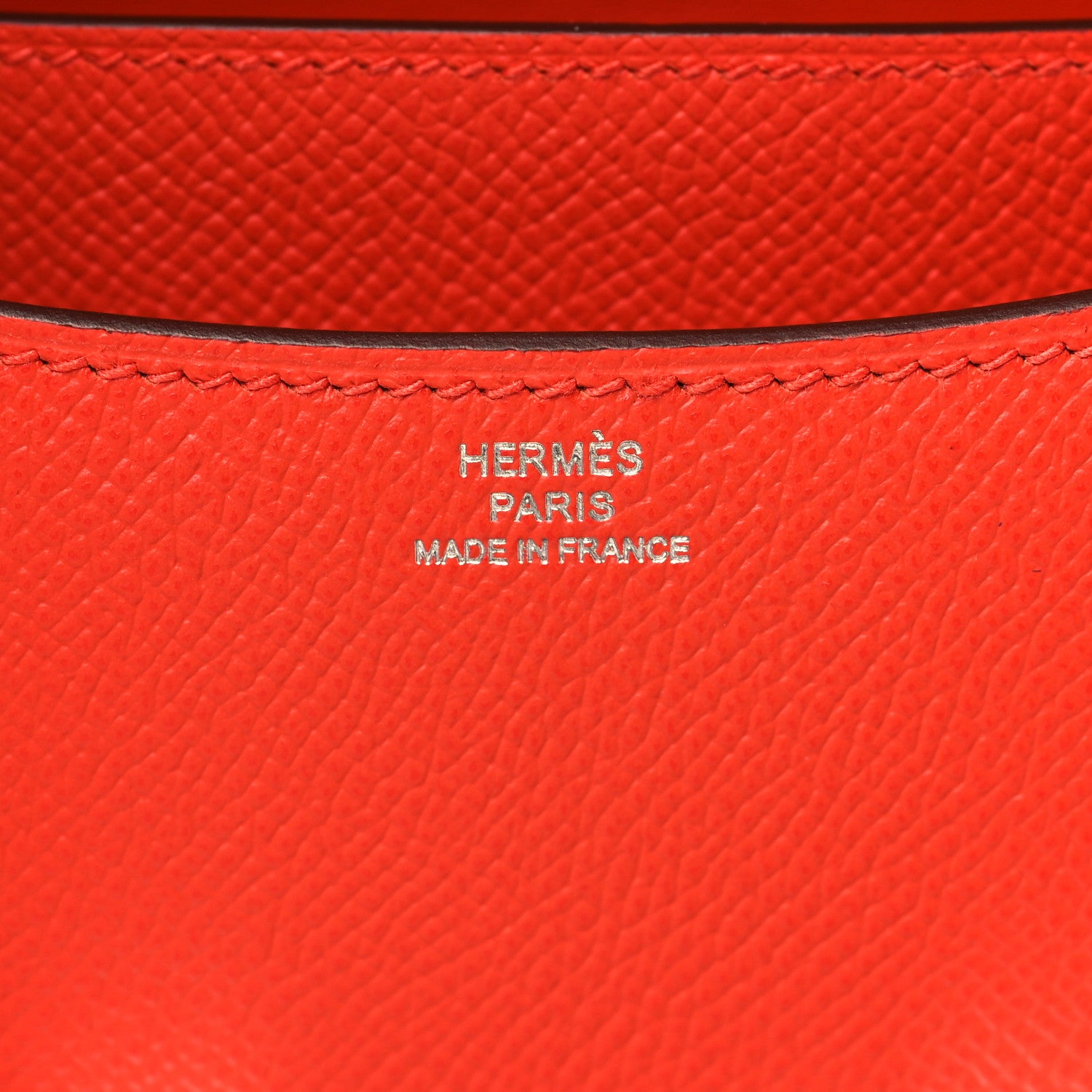 Hermes Epsom Enamel Constance 18 Capucine Sanguine 6 of 10