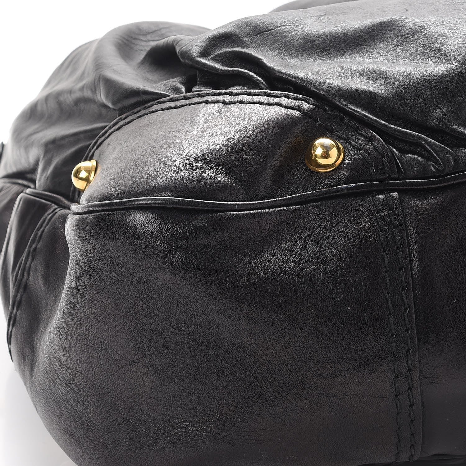 Gucci Calfskin Large Jockey Hobo Black 12 of 13