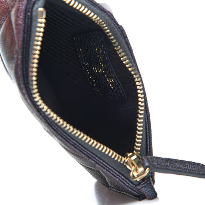Chanel Iridescent Caviar Quilted Flap Zip Card Holder Black 4 of 7