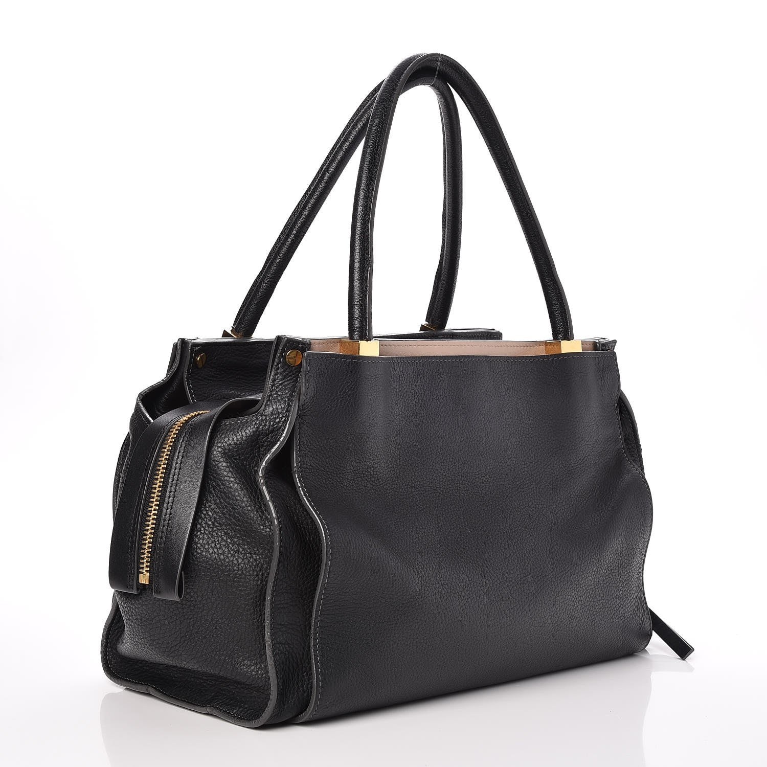 Chloe Pebbled Calfskin Dree Shoulder Bag Black 3 of 8