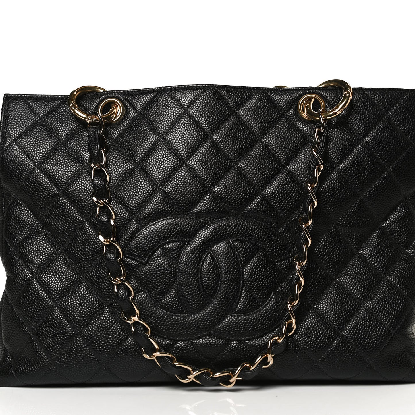 Caviar Quilted Grand Timeless Tote GTT Black
