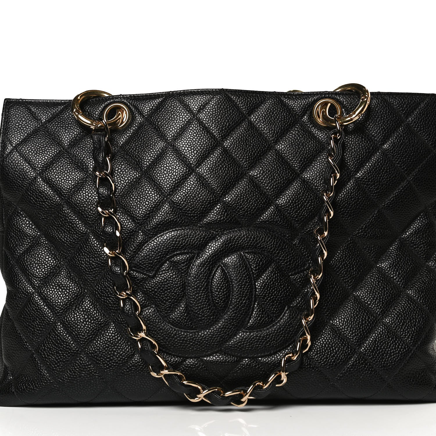 Chanel Caviar Quilted Grand Timeless Tote GTT Black 8 of 12