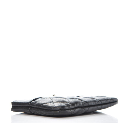 Chanel Sheepskin Quilted Small Vintage Mademoiselle Cosmetic Case Black 5 of 16