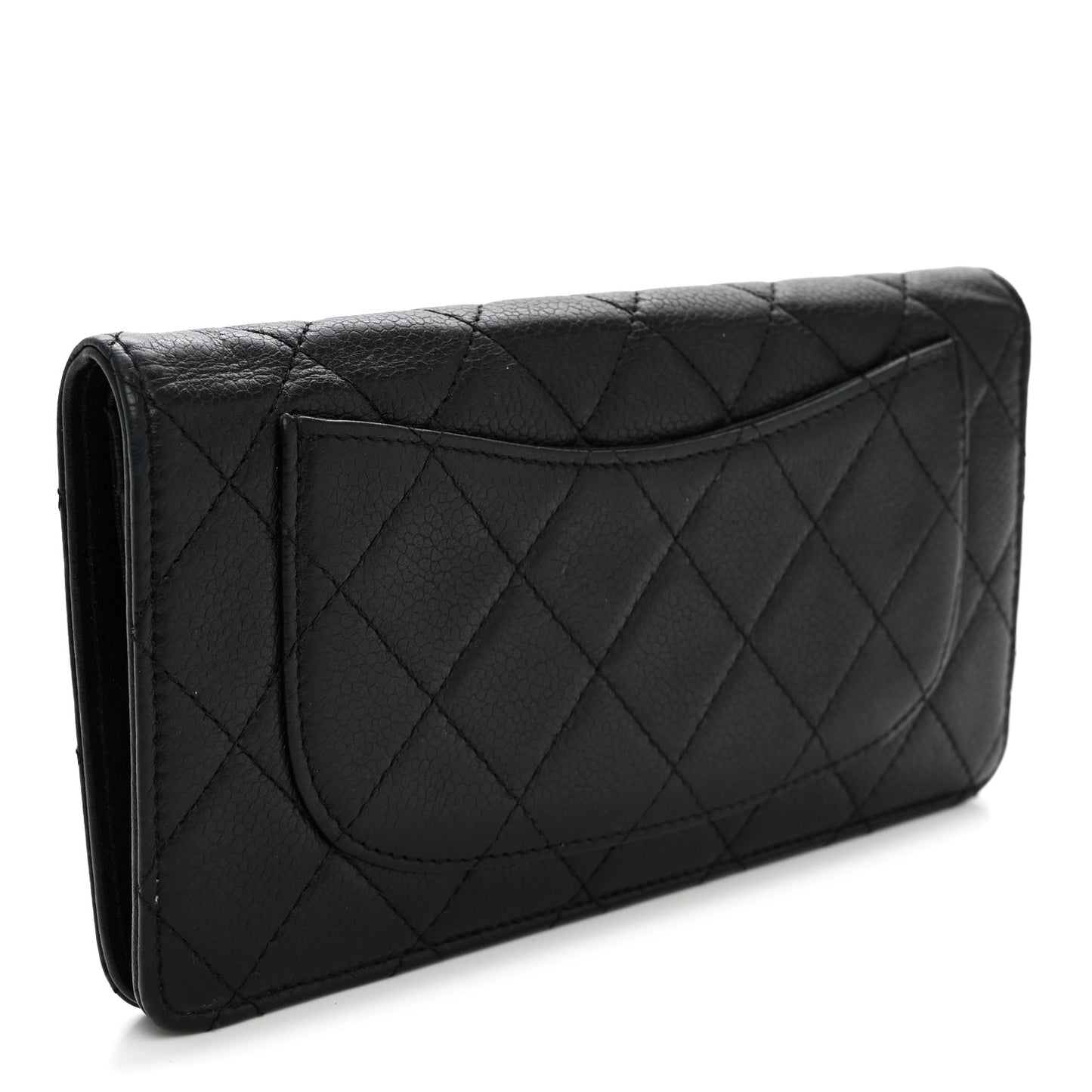 Caviar Quilted Yen Wallet Black