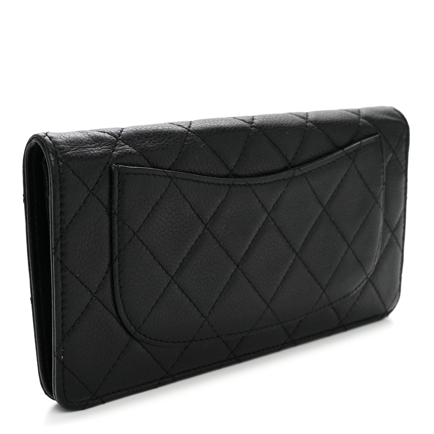 Chanel Caviar Quilted Yen Wallet Black 2 of 9