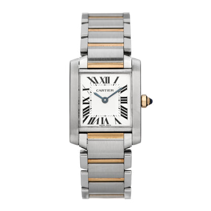 Cartier Stainless Steel 18K Yellow Gold 20mm Tank Francaise Quartz Watch 1 of 5