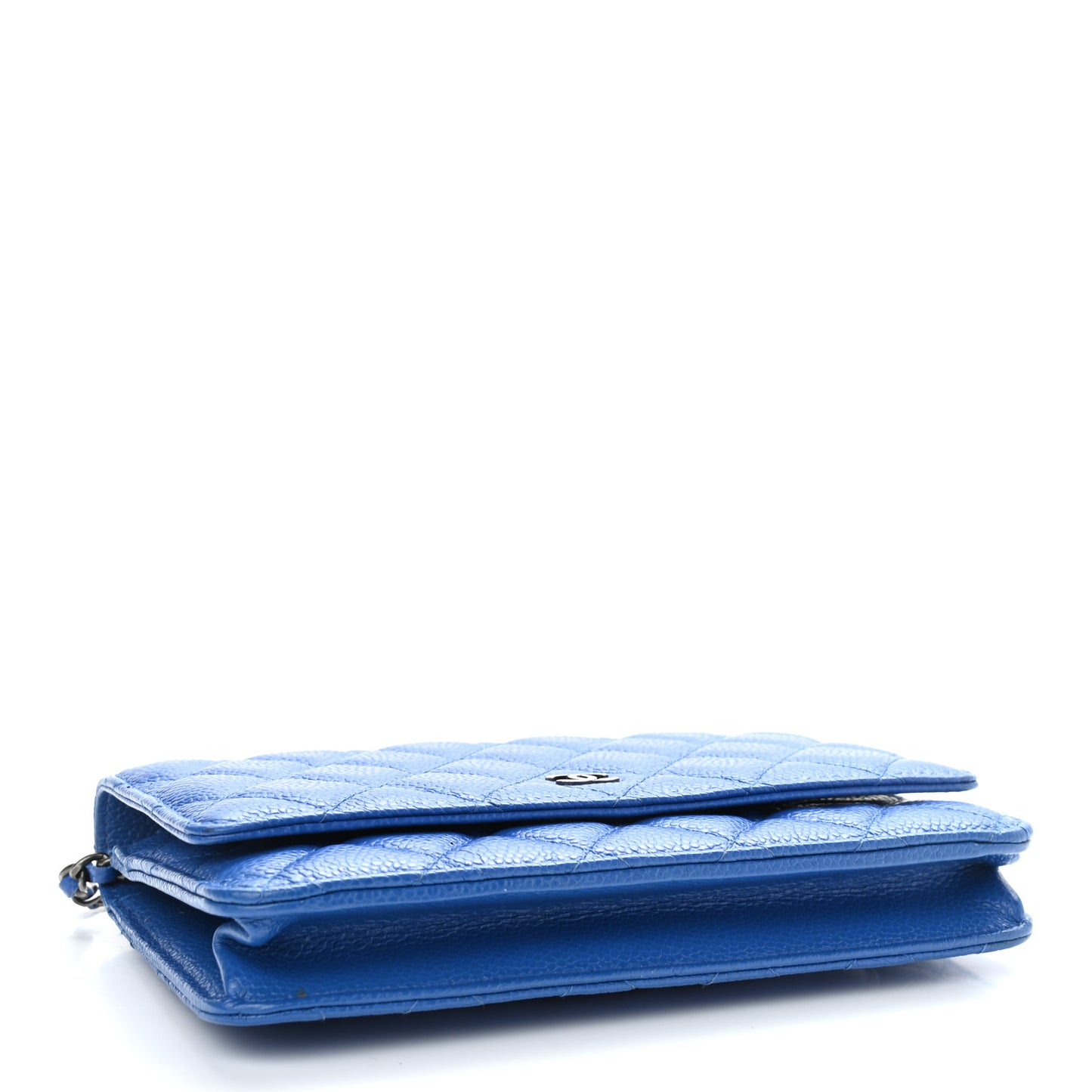 Caviar Quilted Wallet On Chain WOC Blue