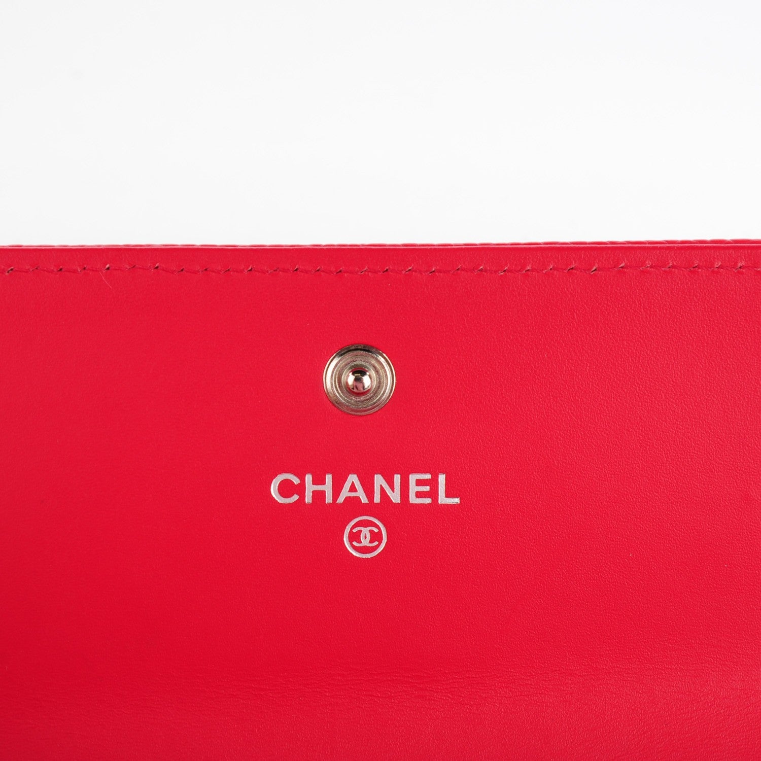 Chanel Caviar CC Long Flap Wallet Red 5 of 7