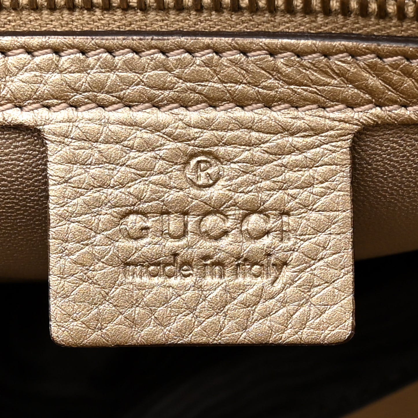 Metallic Snakeskin Medium 1973 Top Handle Satchel Gold