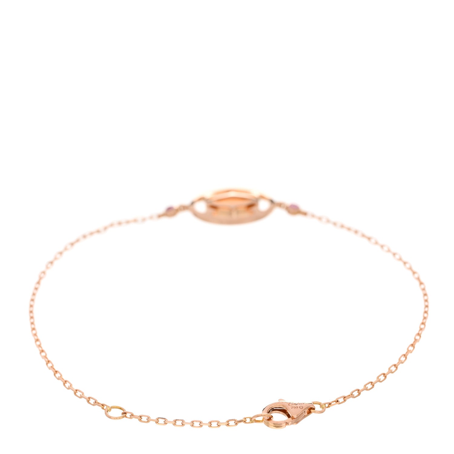 Cartier 18K Pink Gold Pink Sapphire Logo De Cartier Bracelet 2 of 4