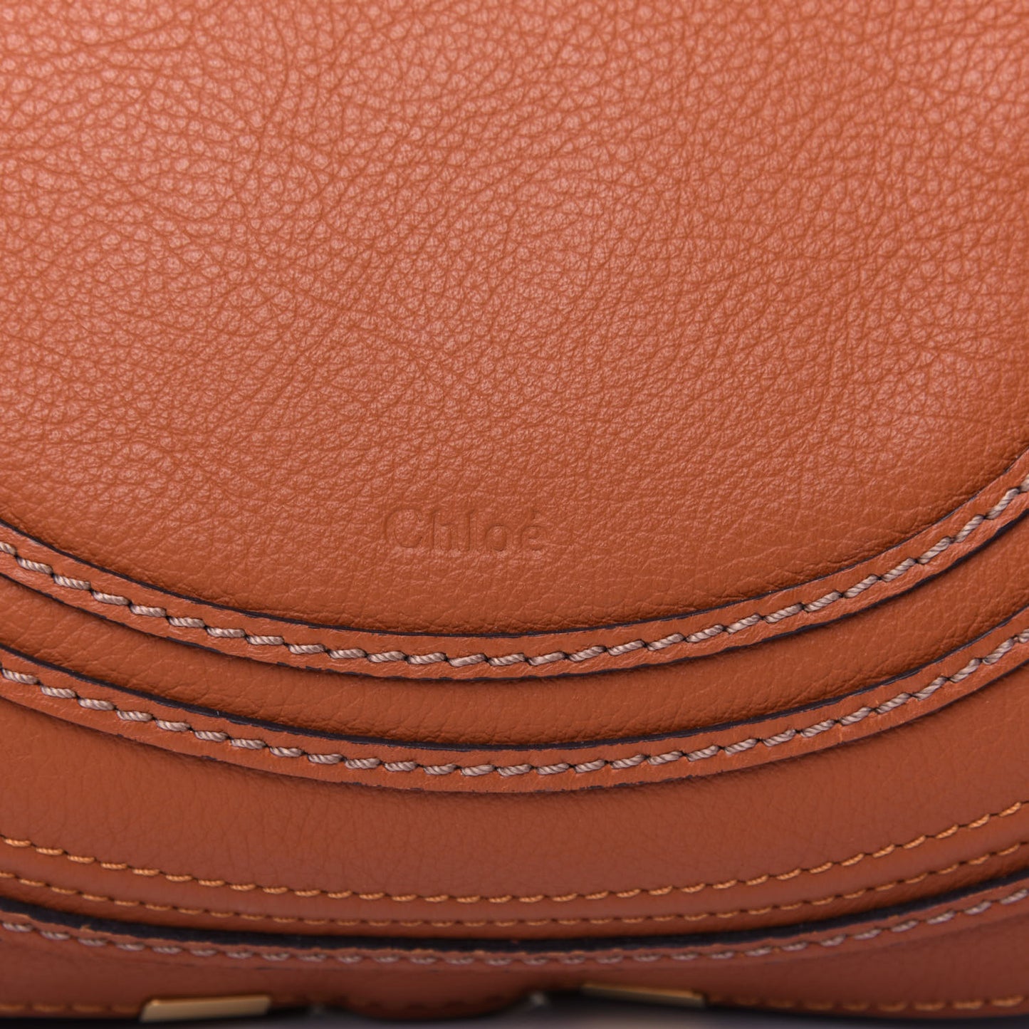Calfskin Medium Marcie Round Crossbody Bag Tan