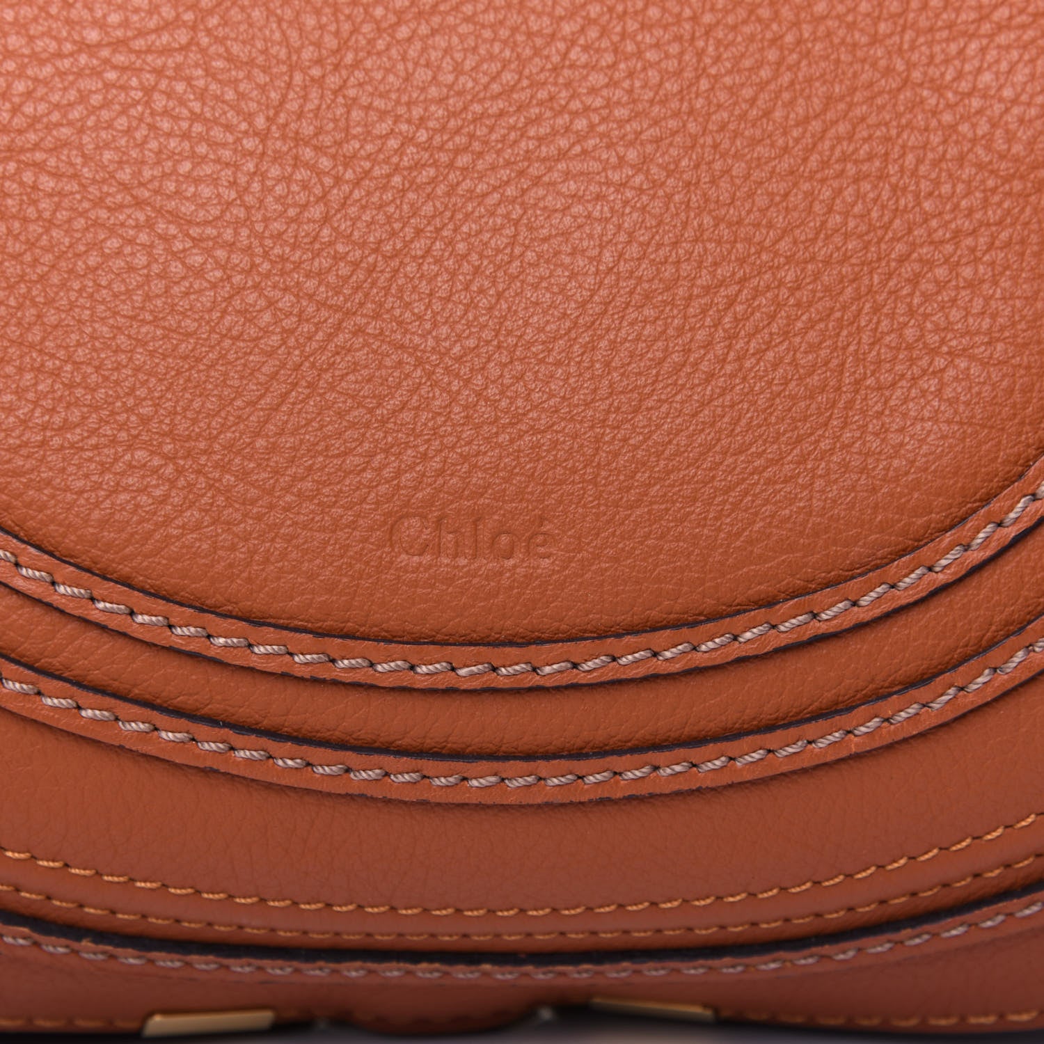 Chloe Calfskin Medium Marcie Round Crossbody Bag Tan 10 of 10