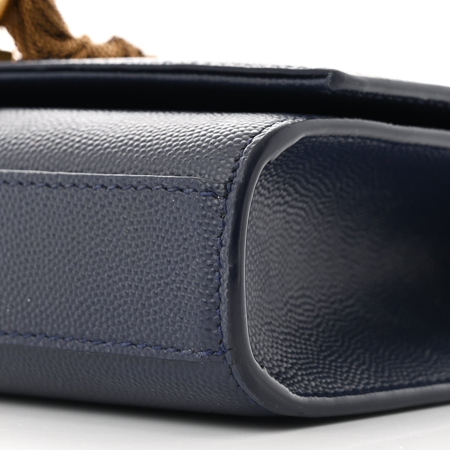 Saint Laurent Grain De Poudre Small Classic Monogram Kate Tassel Satchel Blue Charron 9 of 9