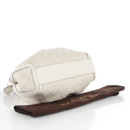 Gucci Woven Raffia Diamante Medium Sukey Tote White 5 of 10