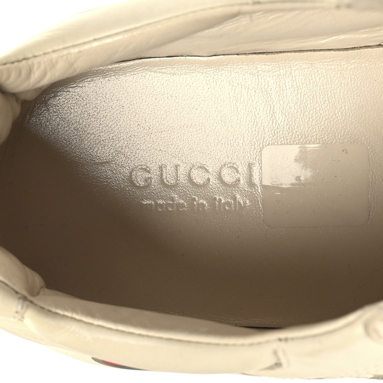 Gucci Calfskin Logo Womens Rhyton Sneakers 38 Ivory 9 of 10