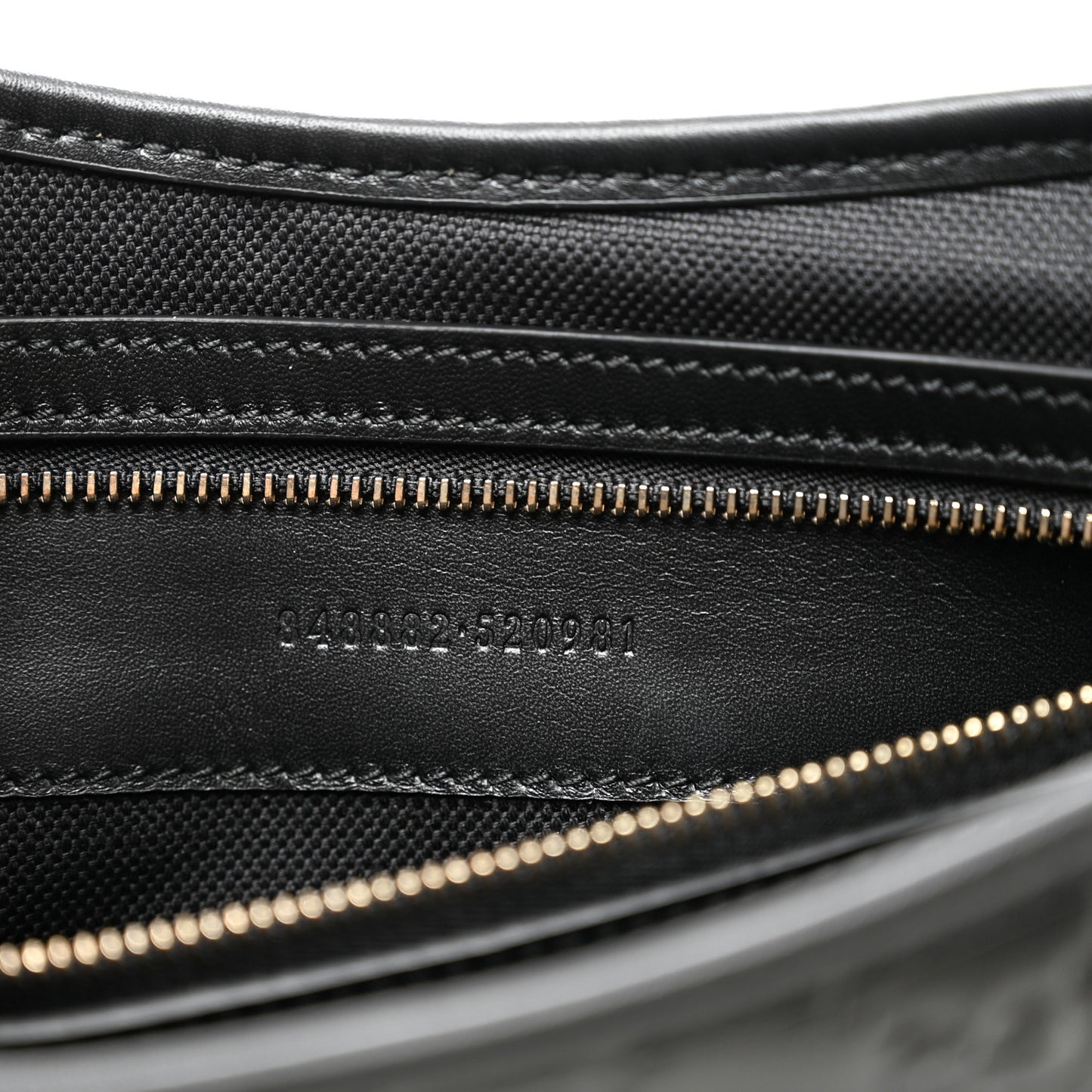 GG Calfskin Embossed Emblem Medium Arabella Bag Black Black