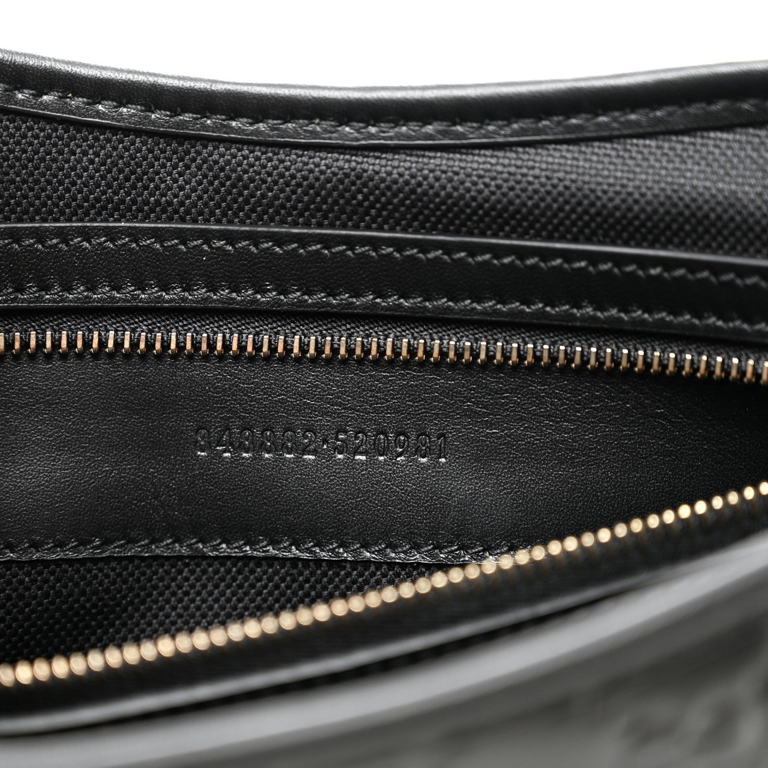 Gucci GG Calfskin Embossed Emblem Medium Arabella Bag Black Black 7 of 10