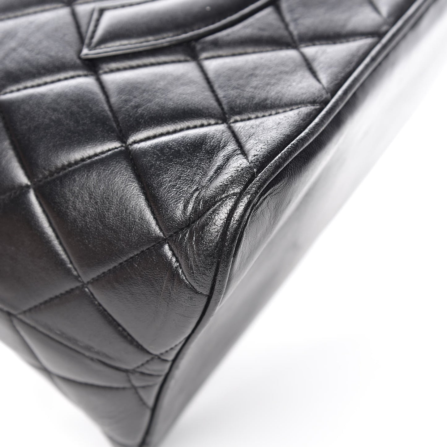 Lambskin Quilted Medallion Tote Black