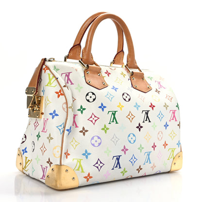 Louis Vuitton Monogram Multicolor Speedy 30 White 3 of 9