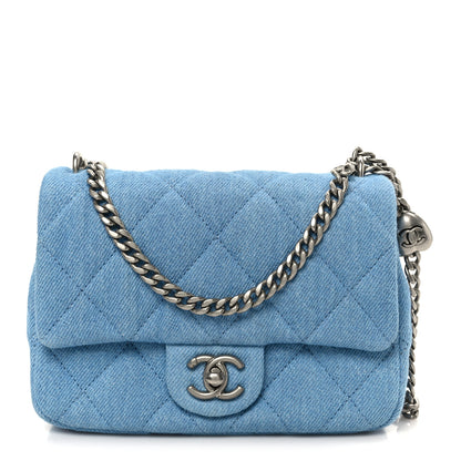 Chanel Denim Quilted Sweetheart Mini Flap Blue 1 of 12