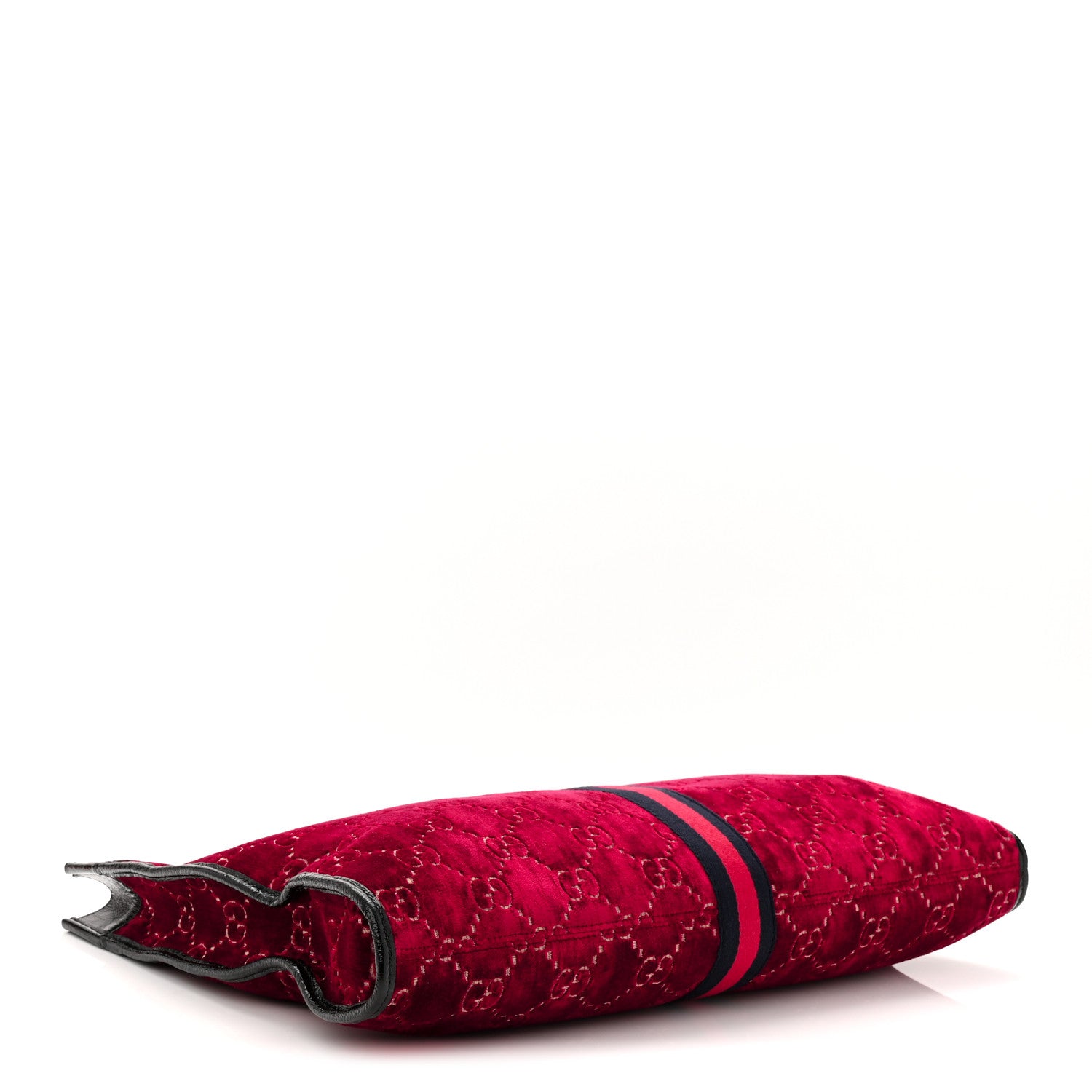 Gucci Velvet GG Monogram Large Rajah Chain Tote Red Cipria Black 5 of 11