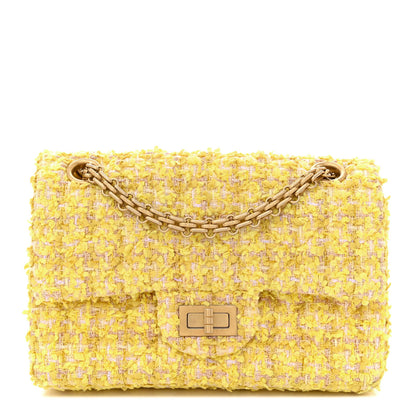 Chanel Tweed Quilted 2.55 Reissue Mini Flap Yellow 1 of 11