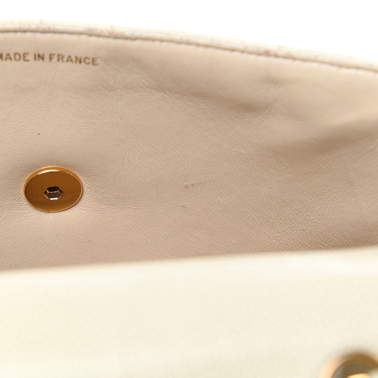 Chanel Caviar Vertical Quilted Small Single Flap Beige 17 of 19