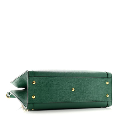 Gucci Wonka Grain Calfskin Small Diana Tote Bag Green Yellow Fluo 4 of 10