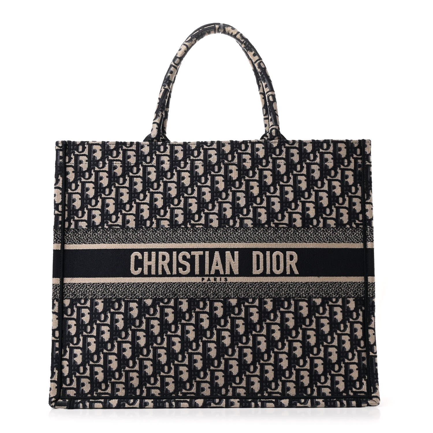 Christian Dior Oblique Large Book Tote Blue Multicolor 1 of 12