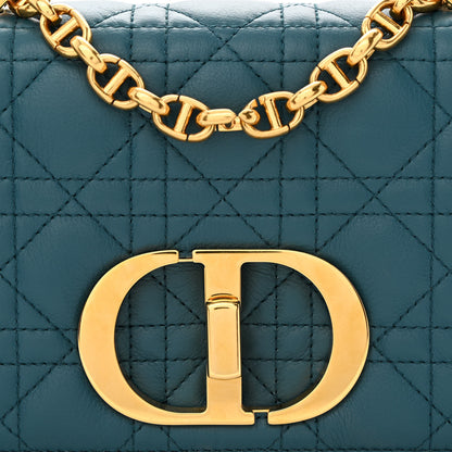 Christian Dior Lambskin Cannage Small Caro Bag Deep Ocean 8 of 11