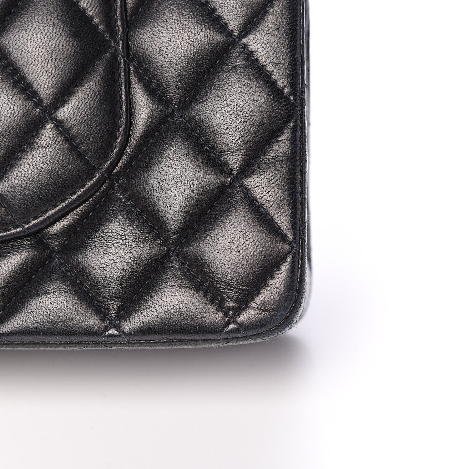 Chanel Lambskin Quilted Medium Double Flap Black 19 of 22