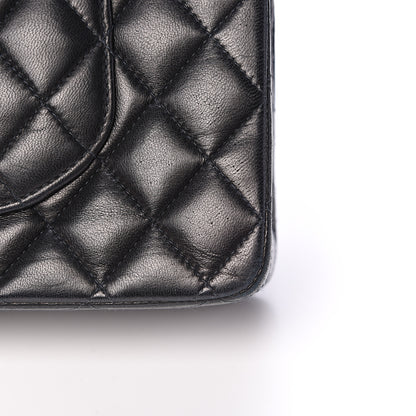 Chanel Lambskin Quilted Medium Double Flap Black 19 of 22