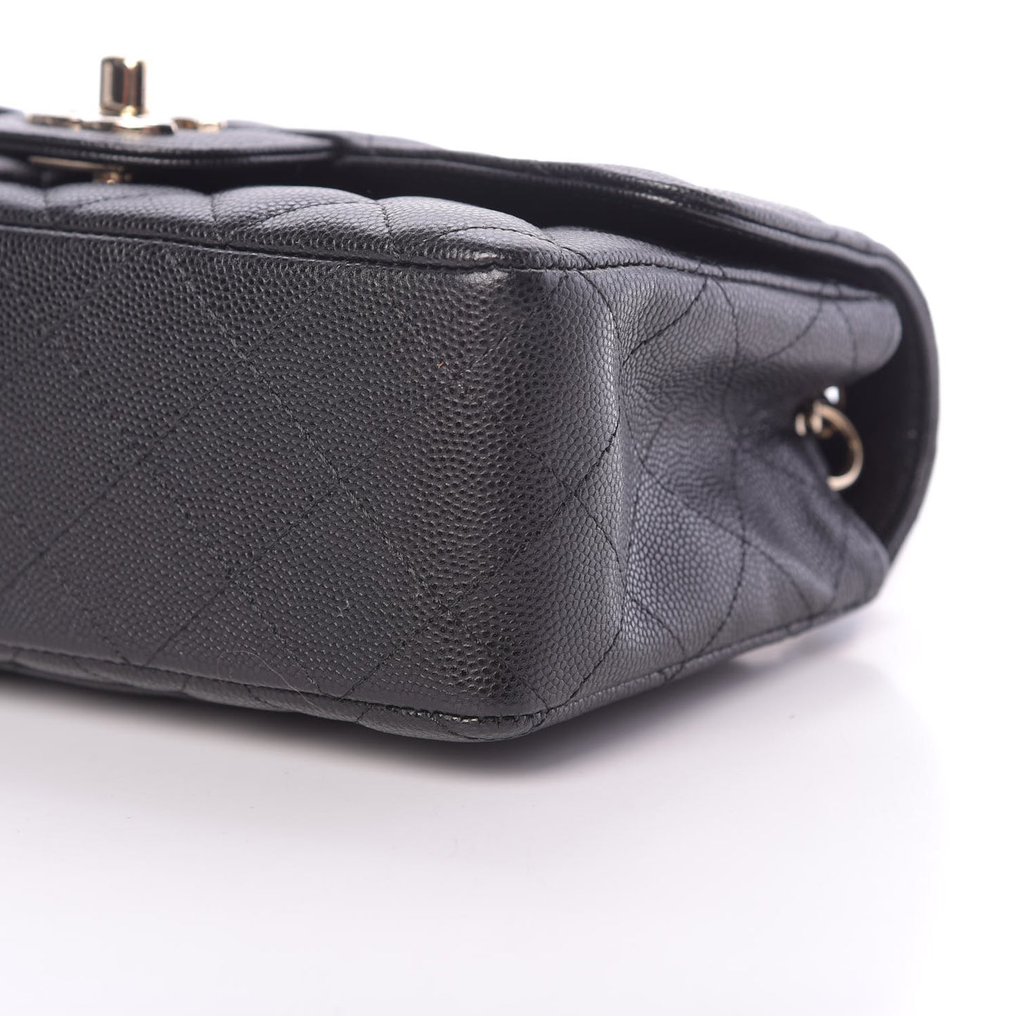 Caviar Quilted Mini Rectangular Flap Black