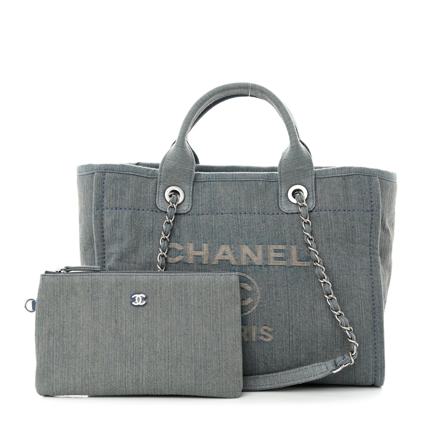 Denim Small Deauville Tote Light Blue