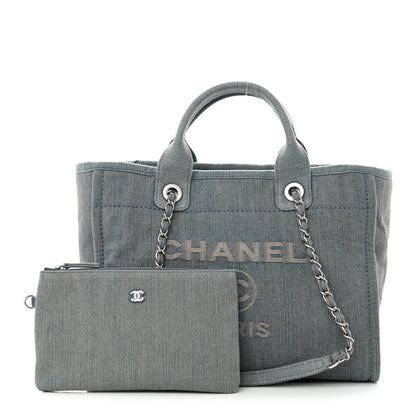 Chanel Denim Small Deauville Tote Light Blue 1 of 12