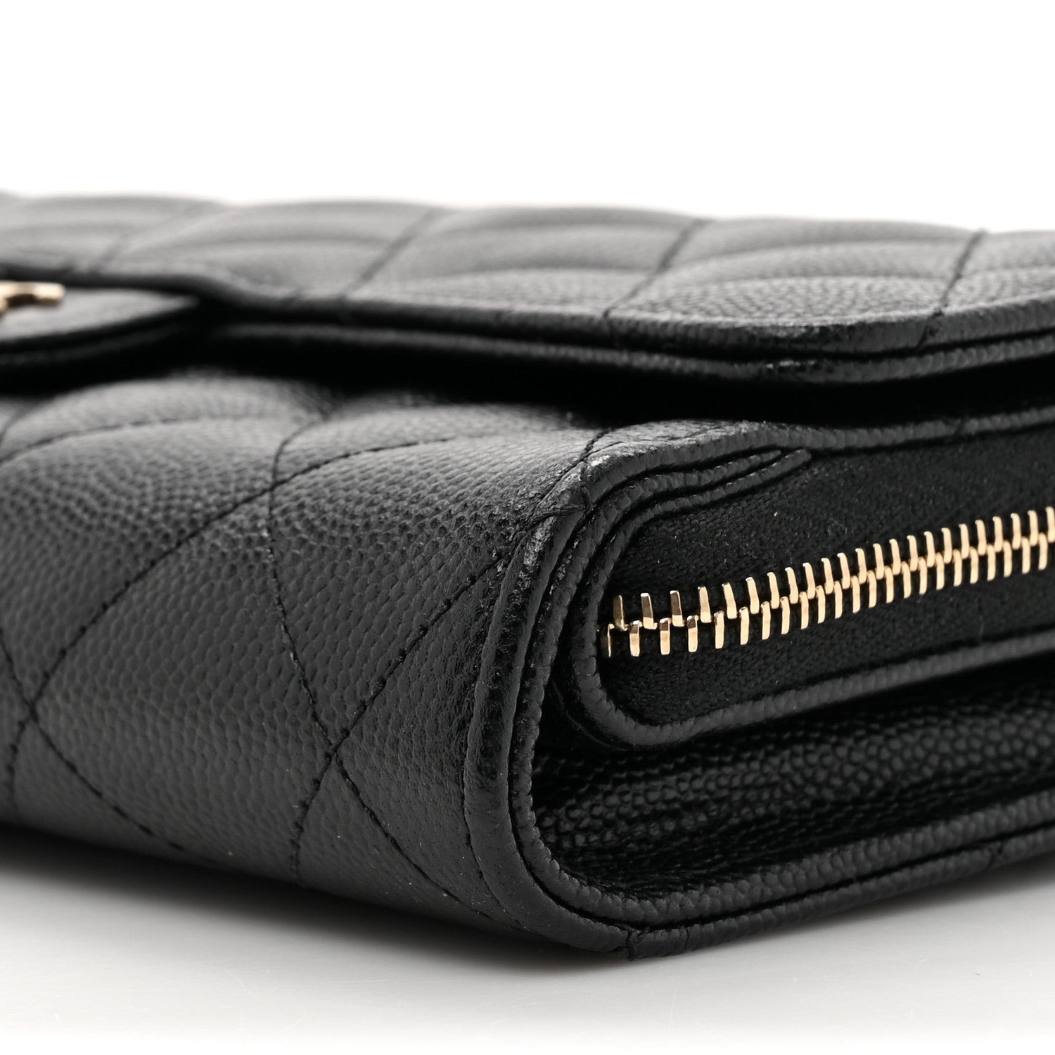 Chanel Caviar Quilted Phone Holder Wallet on Removable Chain Black 12 of 17