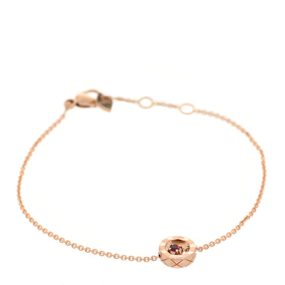 Chanel 18K Beige Gold Ruby Coco Crush Station Bracelet 1 of 5