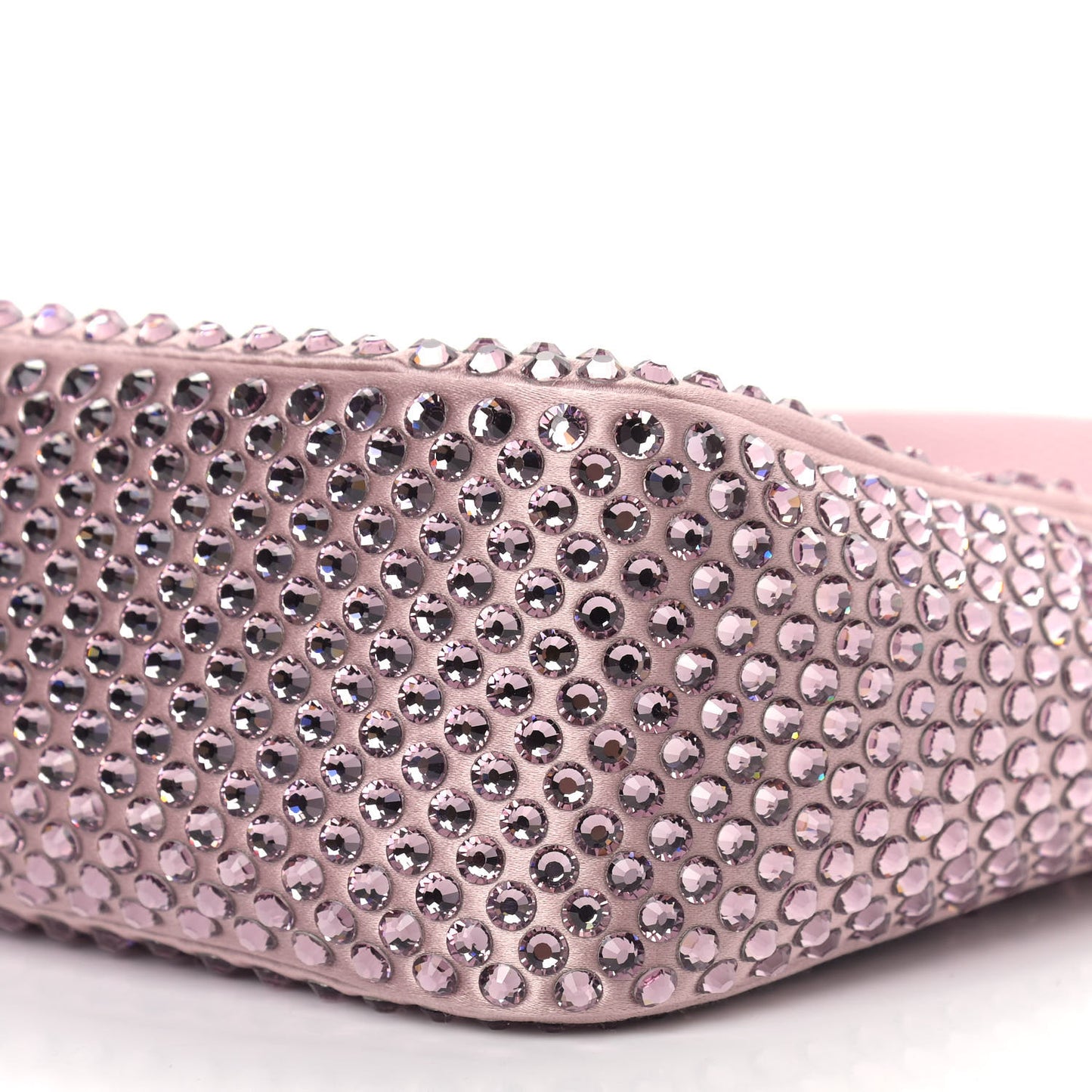 Satin Crystal Mini Re-Edition 2000 Bag Alabastro
