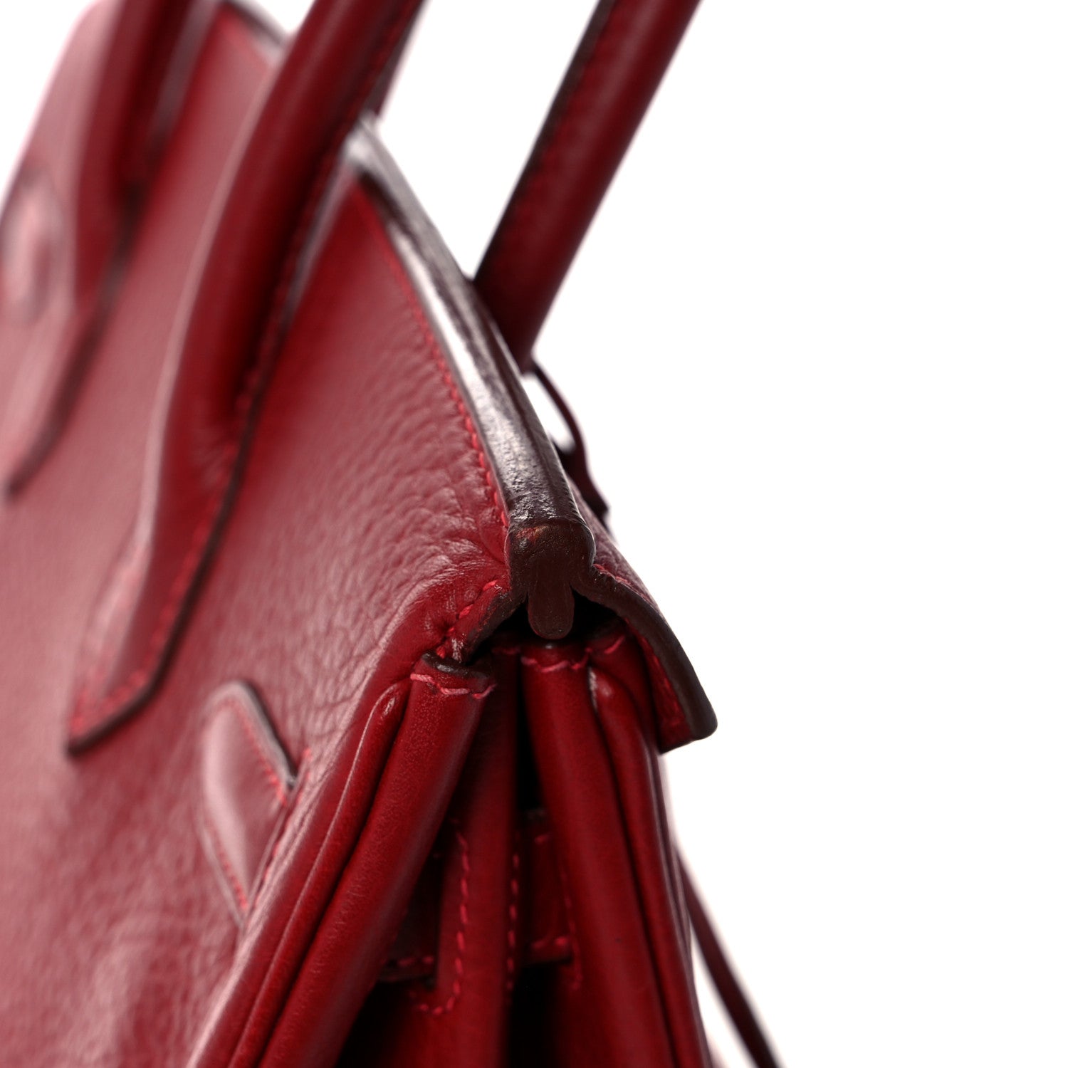 Hermes Taurillon Clemence Birkin 30 Rouge Vif 35 of 39