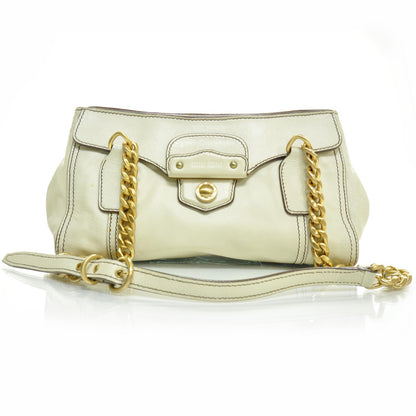 Miu Miu Leather Small Chain Shoulder Bag Ivory 1 of 11