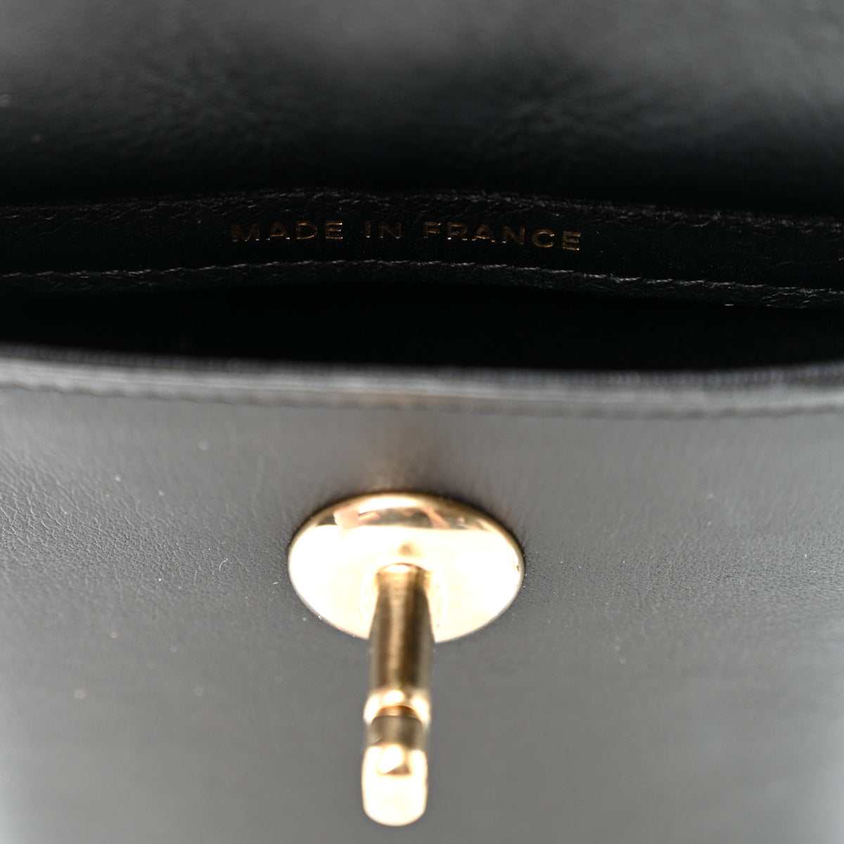 Chanel Lambskin Quilted Phone Holder Flap With Chain Black 7 of 11