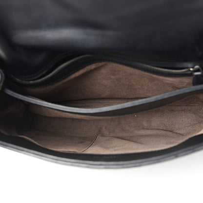 Bottega Veneta Nappa Intrecciato Flap Shoulder Bag Black 4 of 11