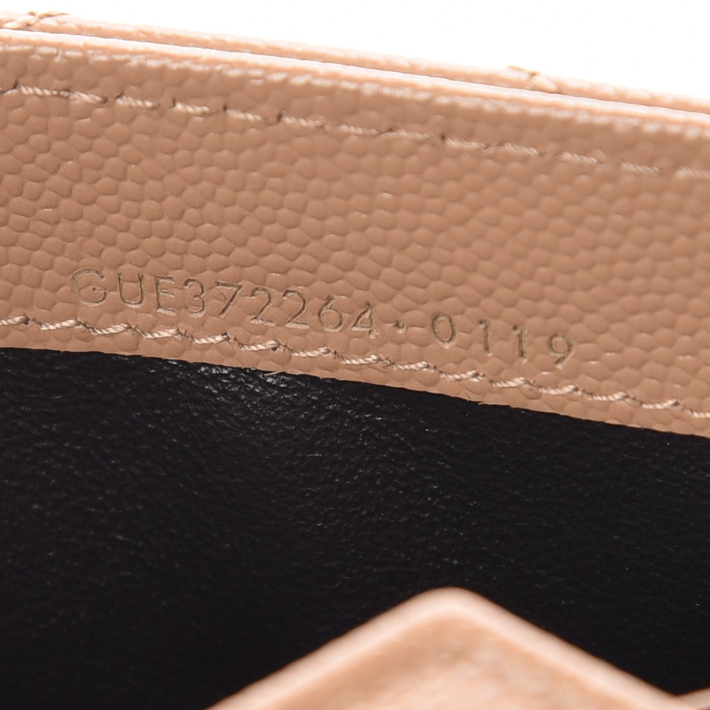 Grain De Poudre Matelasse Chevron Monogram Flap Wallet Oak
