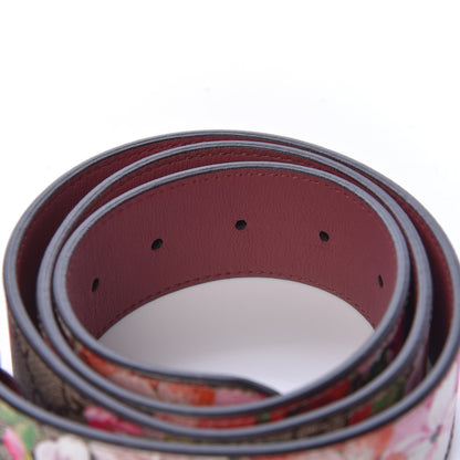 Gucci GG Plus Monogram Blooms Plaque Belt 95 38 Beige Multicolor Dry Rose 4 of 6